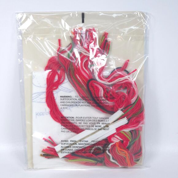 1974 Erica Wilson Crewel Pillow Kit Columbia Minerva Mouse Apple‎ 7437 Complete - Picture 5 of 5